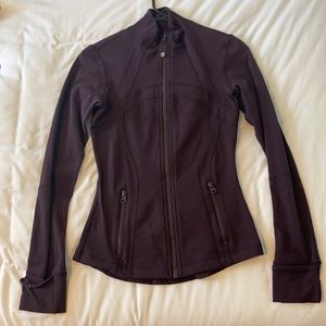 Maroon classic zip up Lululemon jacket
